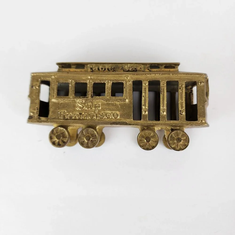 Brass San Francisco Cable Car Working Wheels - Picture 6 of 7